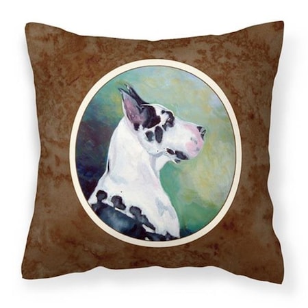 Carolines Treasures Carolines Treasures 7278PW1414 Harlequin Great Dane Fabric Decorative Pillow 7278PW1414